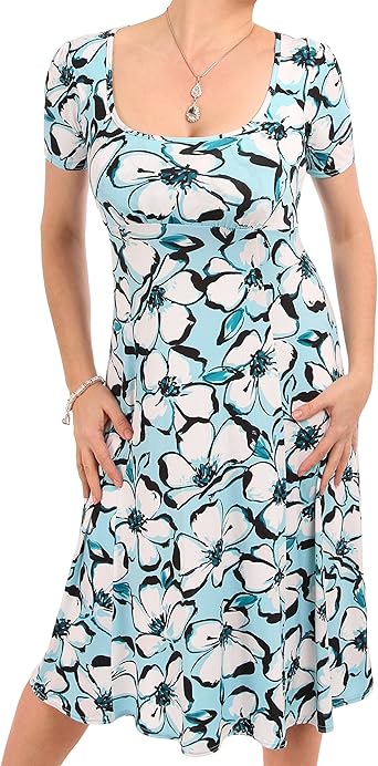 blue floral tea dress