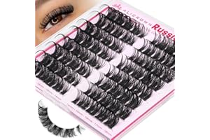 D Curl Lash Clusters Russian Eyelash Clusters Pre-Mapped Eyelash Extensions Natural Curly Lash Extensions14mm-18mm Thick Fluf