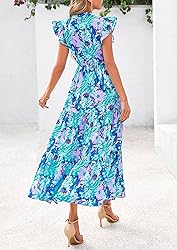 PRETTYGARDEN Women's 2025 Summer Floral Midi Dress