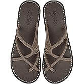 Capana Woven Women's Flat Sandals - Strappy Braided Beach Sandals for Dressy Summer, Rope Bohemian Spring Casual Womens Shoes, Comfy Boho Flats for Teen Girls Oceanbliss