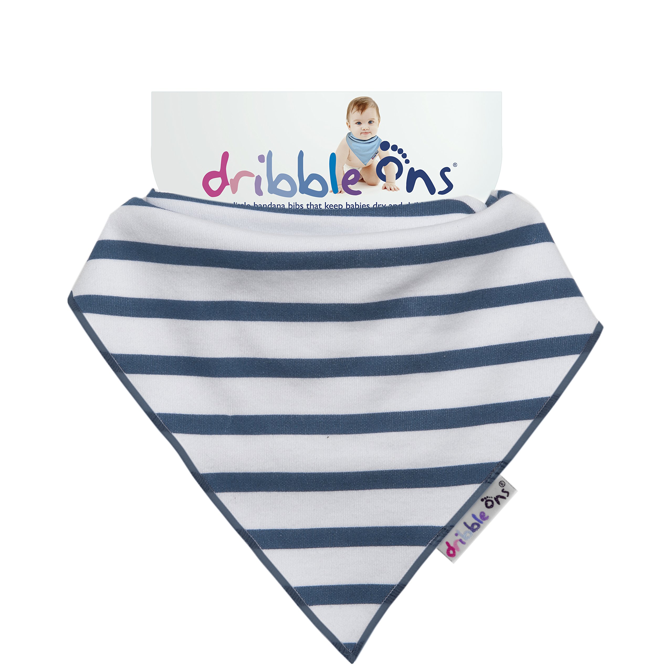 Dribble Ons Bib (0-24 Months) - Buy One Get One Free (BOGOF) - Nautical Stripe