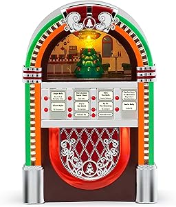 Mr. Christmas Rock-O-Rama Juke Box Christmas Décor, Red, Green