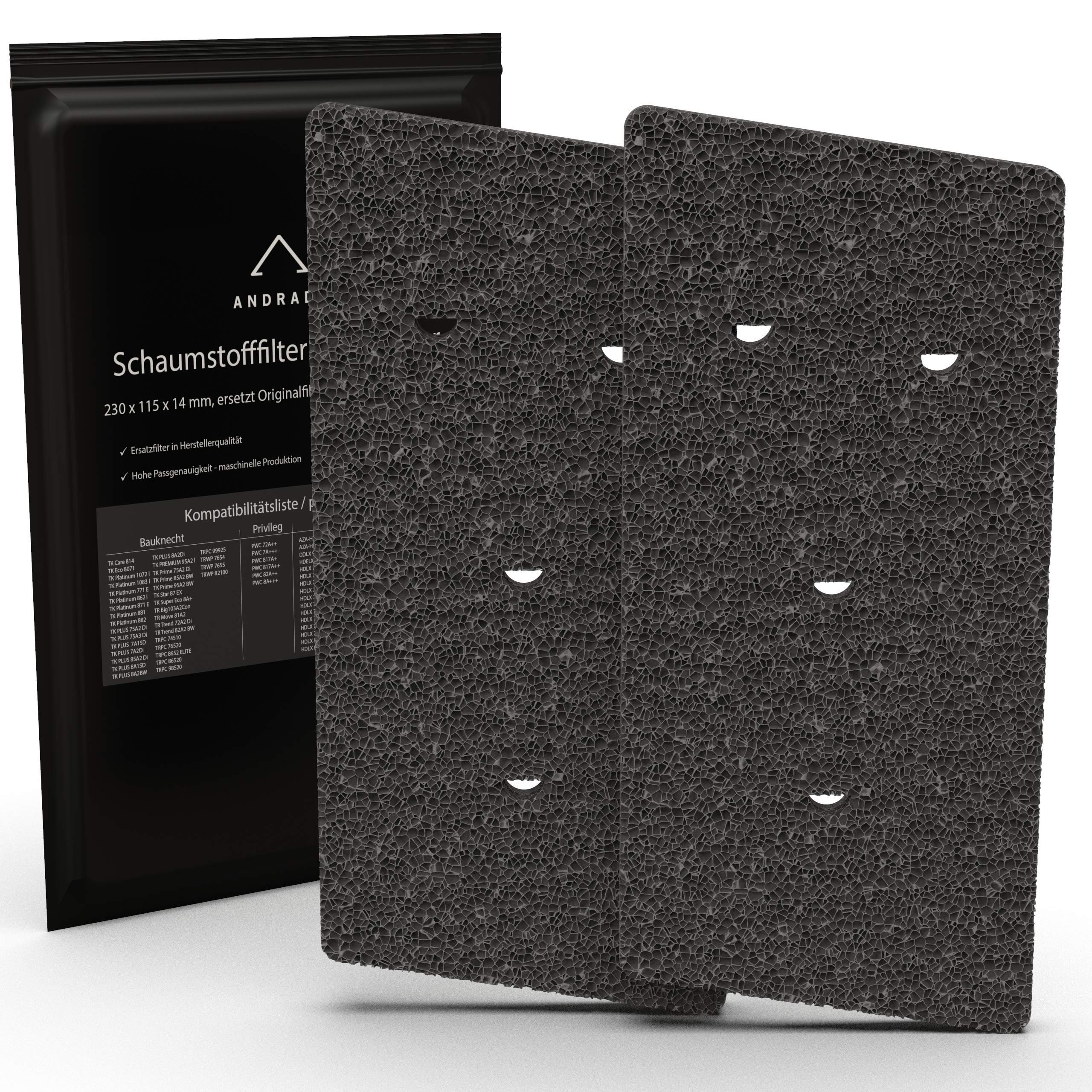 ANDRADO Bauknecht HX 481010716911 Dryer Filter I for Bauknecht, Whirlpool, Privileg, Maytag I Lint Filter, Filter Sponge, Heat Pump Dryer Set of 2