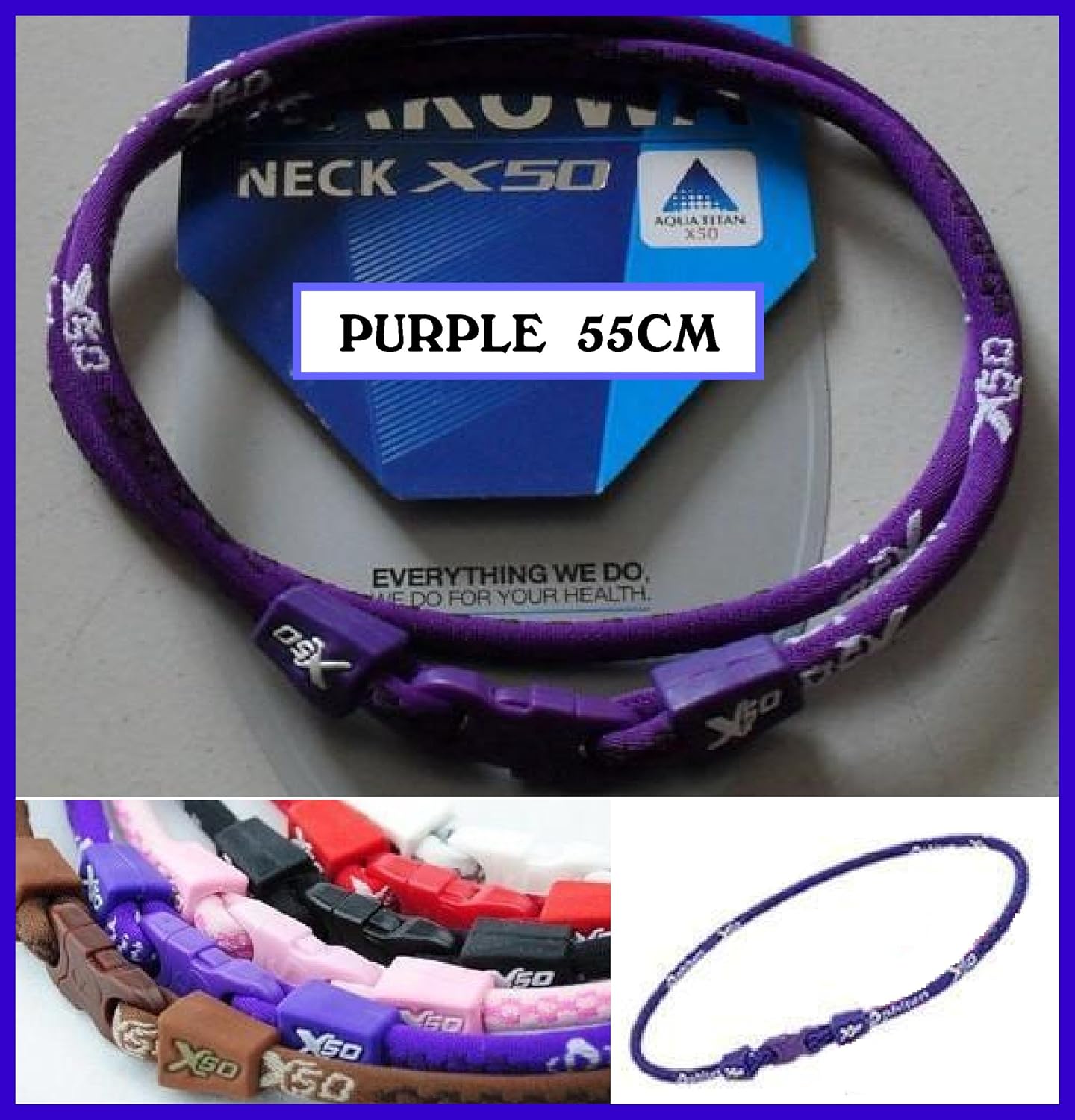 Amazoncom Phiten Rakuwa X50 55cm Purple Health