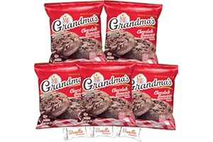 Grandma's Cookies CHOCOLATE BROWNIE (5 pack) (10 Cookies Total) W/Bundle Bonanza Candy