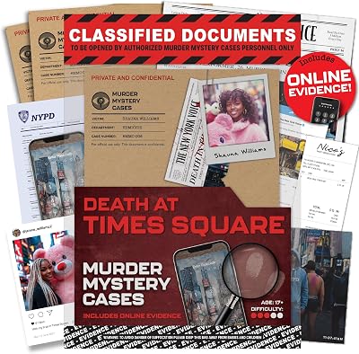Lucky Egg Death at Times Square Murder Mystery Case File – 40 Evidence Pieces