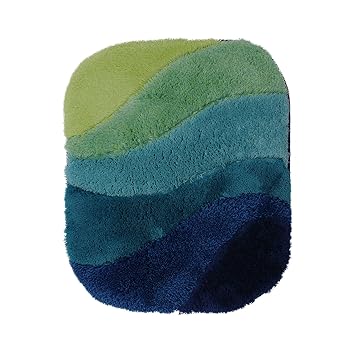 Liedeco Badezimmer Garnitur Lena Badematte Blau 060 Cm X 100 Cm Amazon De Kuche Haushalt