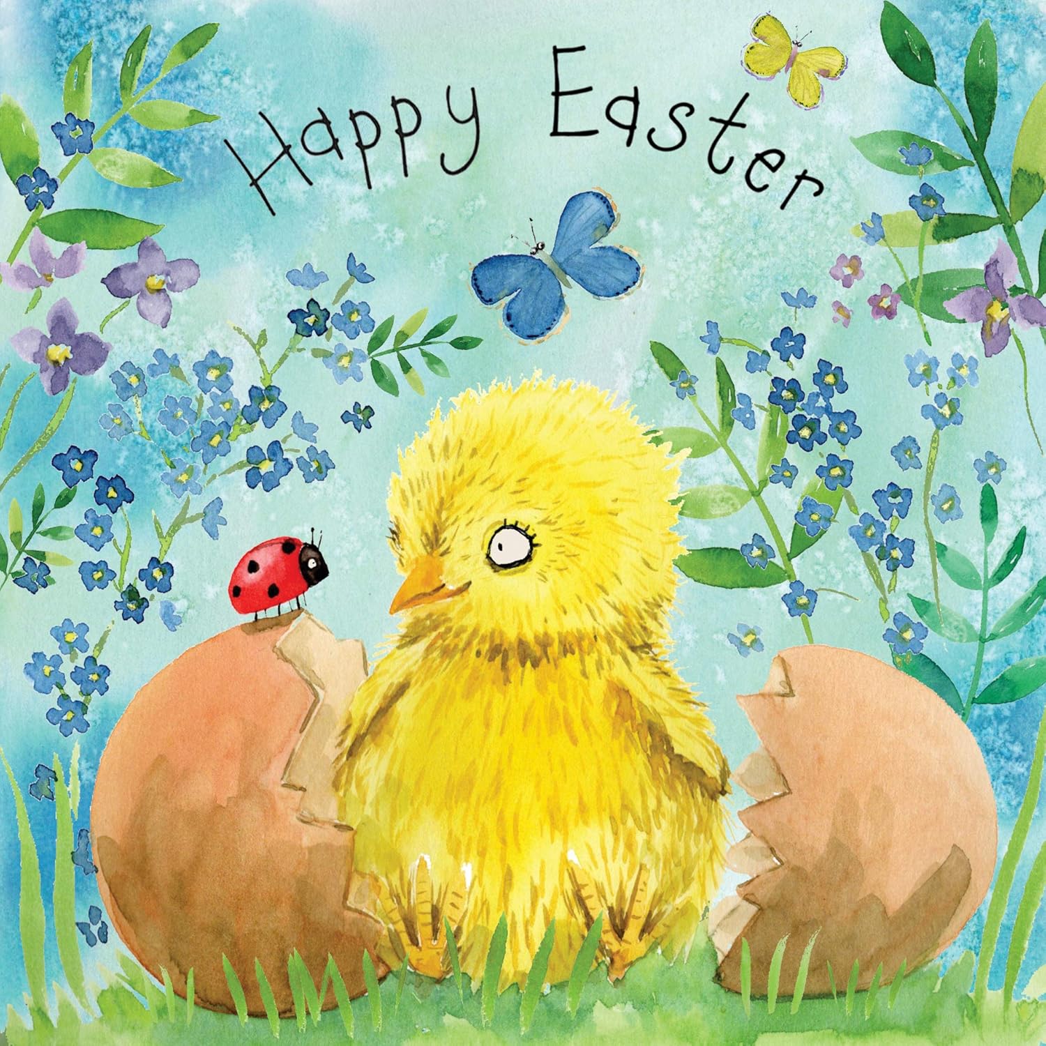 Twizler Easter Card Chick - Easter Sunday Card for Her or Him - Wife Husband - Mum Dad - Granddaughter Grandson