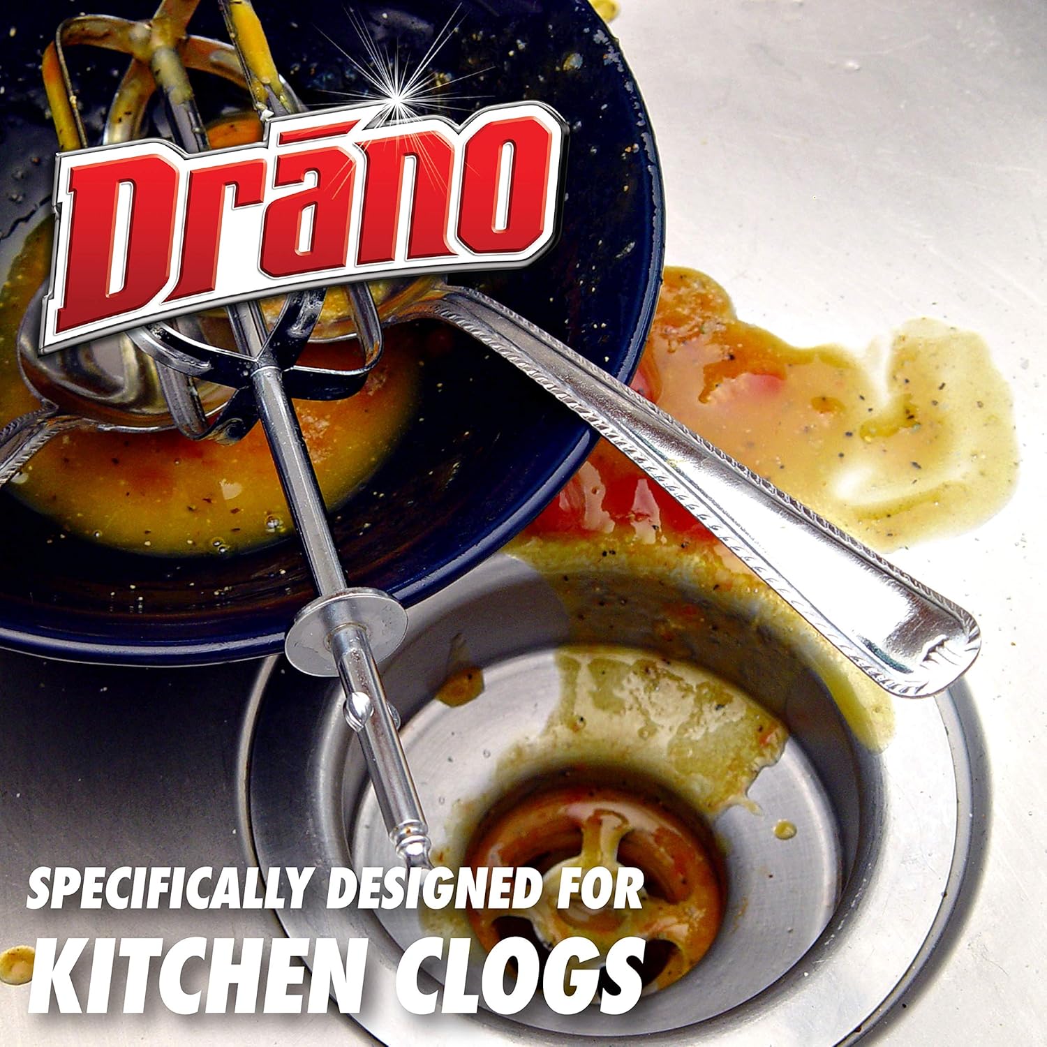 Drano Kitchen Granules Drain Clog Remover and Cleaner, Unclogs blockage from Grease or Cooking Oil, 17.6 oz: Health & Personal Care