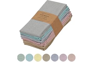 Ruvanti 12 Pack Cloth Napkins, 18x18 Dinner Napkins Soft, Reusable Napkins Durable Napkin Cloth Washable, Table Napkins, Poly