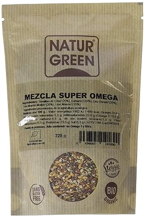NaturGreen Mezcla Super Omega ecológica -Pack de 6 unidades de 225 ...
