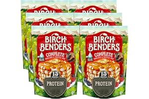 Performance Protein Pancake and Waffle Mix with Whey Protein by Birch Benders, 15 Grams Protein Per Serving, 1 Pound (Pack of 6)