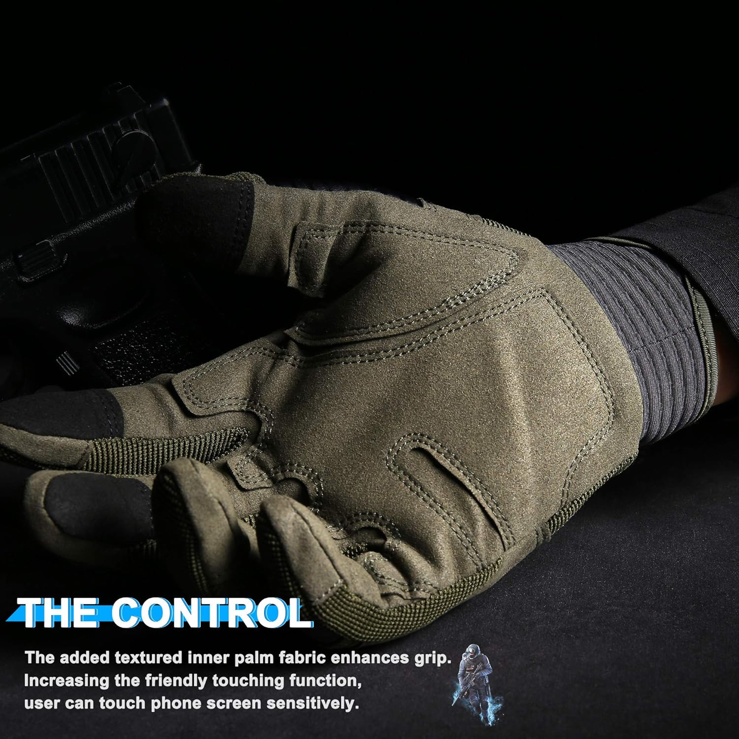 WTACTFUL Touch Screen Airsoft Full Finger Gloves for Motorcycle Cycling Motorbike ATV Hunting Hiking Riding Camping Work Sports Gloves : Sports & Outdoors