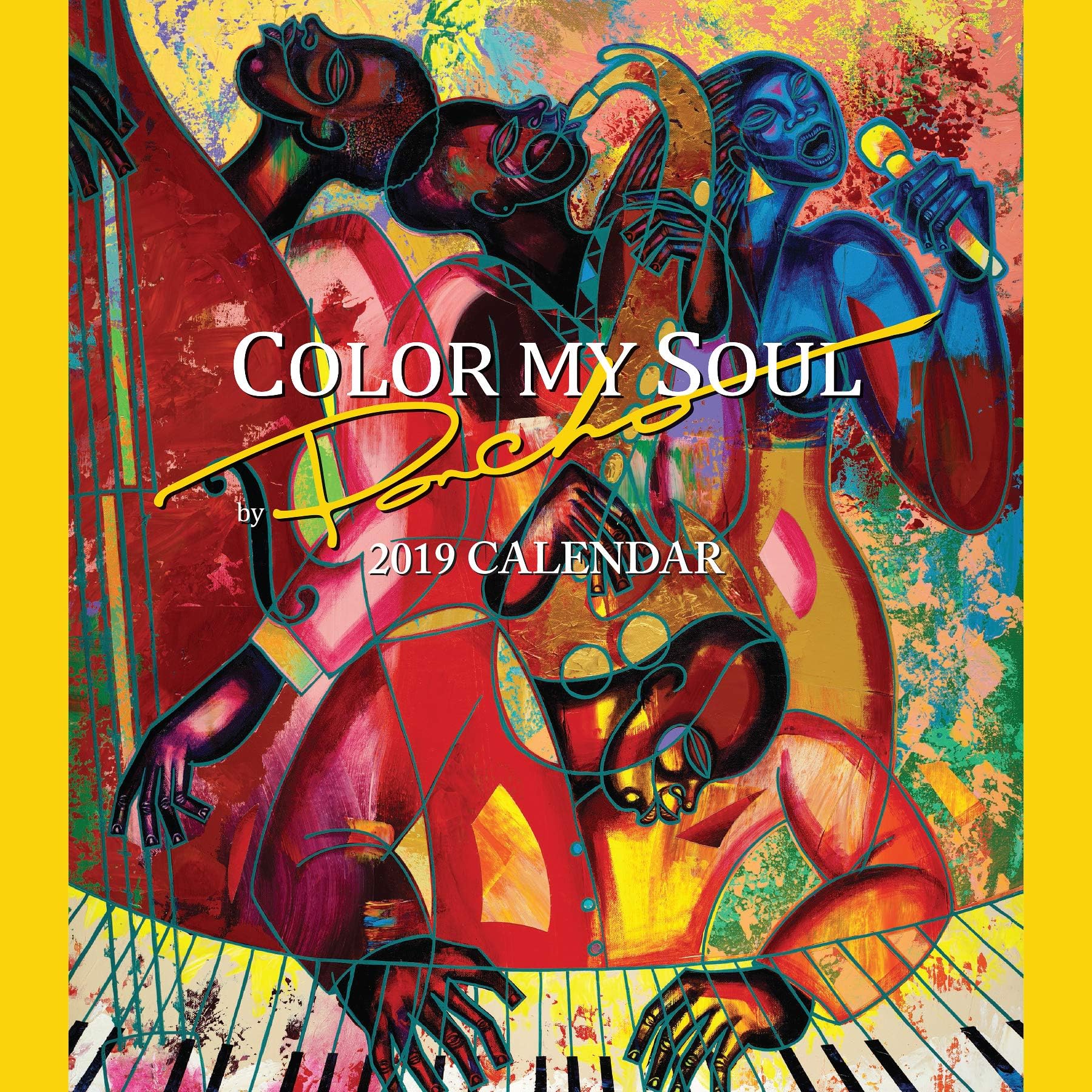 Shades of Color 2019 Color My Soul African American Calendar by Larry Poncho Brown, 12" x 12" (19PB)