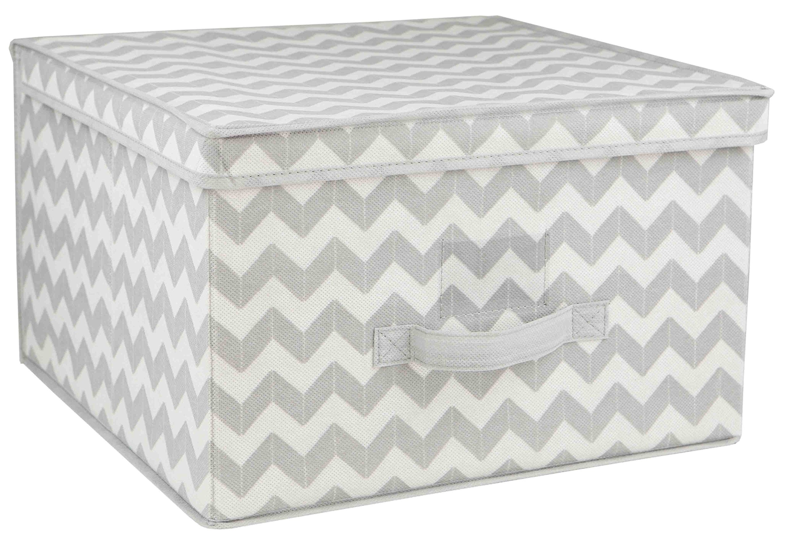 Home Basics Chevron Collection Storage And Organization Jumbo Bin
