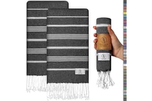 Ossano Black Hand Towel - Decorative and Absorbent Towels for Kitchen and Bathroom - Versatile - Tea, Face, Hand, Guest, Dish, Turkish Hand Towels (Set of2) - Black