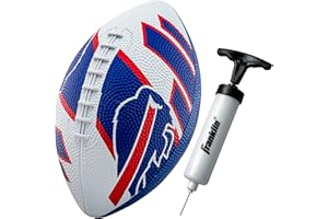 Franklin Sports NFL Team Footballs - Rubber Youth Mini Balls for All Teams - Kids 8.5" Football + Air Pump Sets - Official NFL Licensed