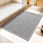 GRANNY SAYS Gray Bathroom Rugs, Absorbent Bath Mats for Bathroom, 24" x 16", Soft Chenille Bath Mat, Small Bath Rugs Non Slip Washable, Quick Dry, Thin, Rug for Tub and Shower