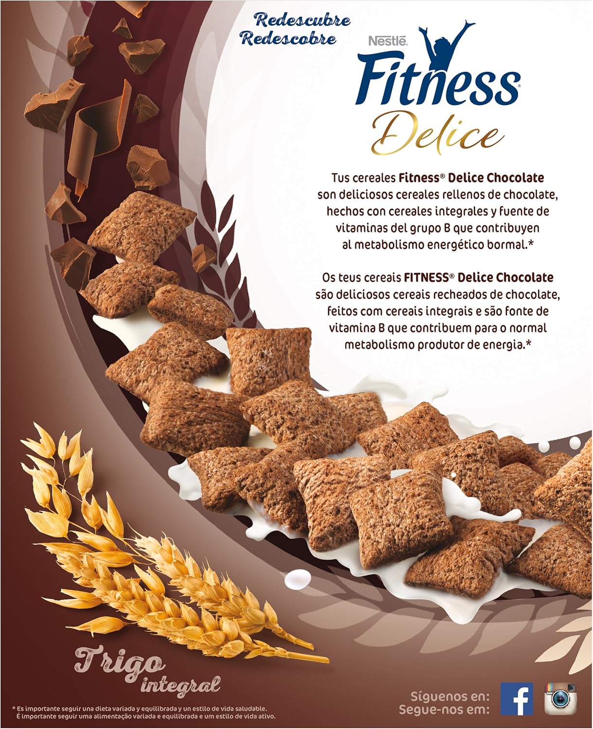 Cereales Nestlé Fitness Delice - Cereales de trigo, maíz y arroz ...