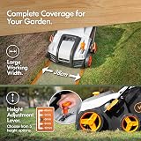 VonHaus 2000W Lawn Scarifier & Aerator 40cm 5 Depths 55L 12m Cable view 3