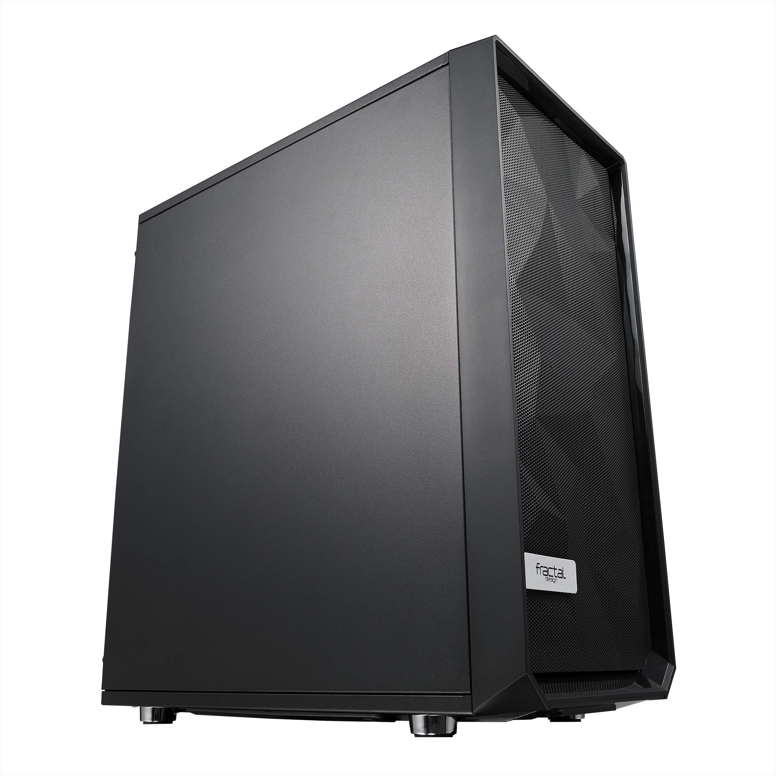 Fractal Design Meshify C - Compact Mid Tower Computer Case - Open ATX Layout- High Performance Airflow/Cooling - 2x Fans included - PSU Shroud - Modular interior - Water-cooling ready - USB3.0 - Black