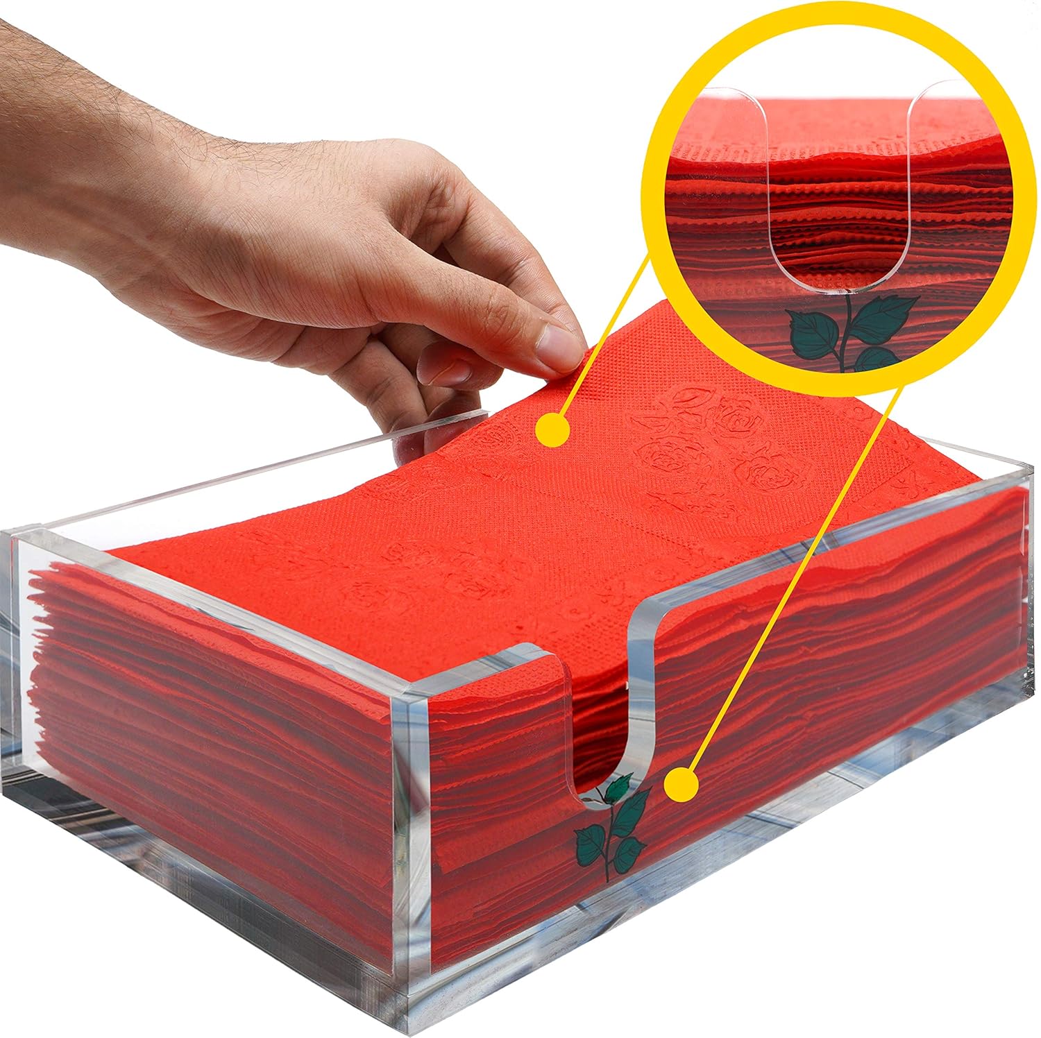 Stylish Acrylic Bathroom Napkin Holder Great for Guest Bedrooms Guest