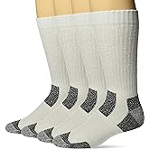 Carolina Ultimate mens Steel Toe Boot Cushion Work Crew Socks 4 Pair Pack