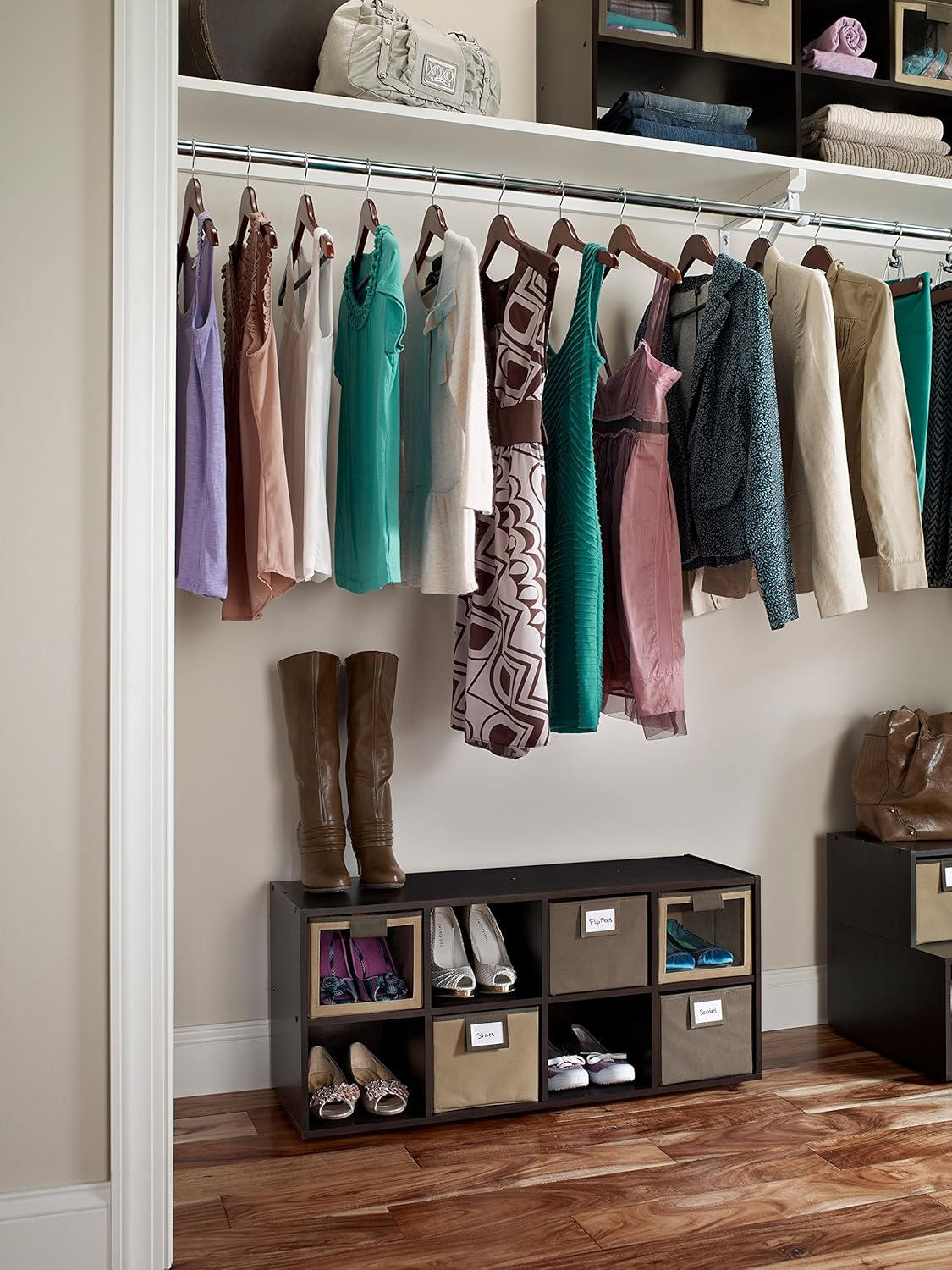 closetmaid 10 pair stackable shoe rack on Closetmaid 5061 Shoe Station White Closetmaid Corp Free Standing Shoe Racks Home Kitchen