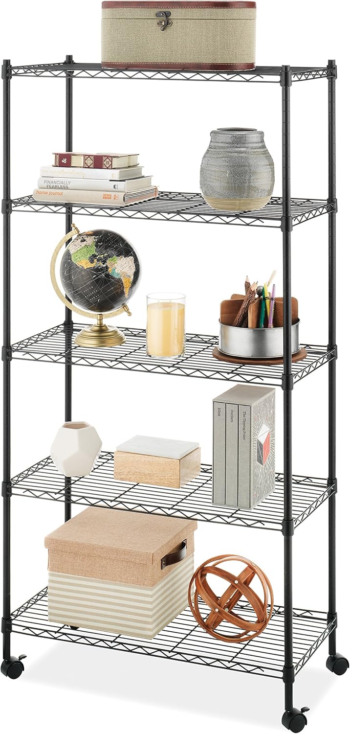 Whitmor Supreme 5-Tier Cart holds up to 1,000 lbs. Black: Home & Kitchen