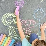 JOYIN 24 Pcs Washable Sidewalk Chalk Set Non-Toxic Jumbo Chalks 6 Colors view 5