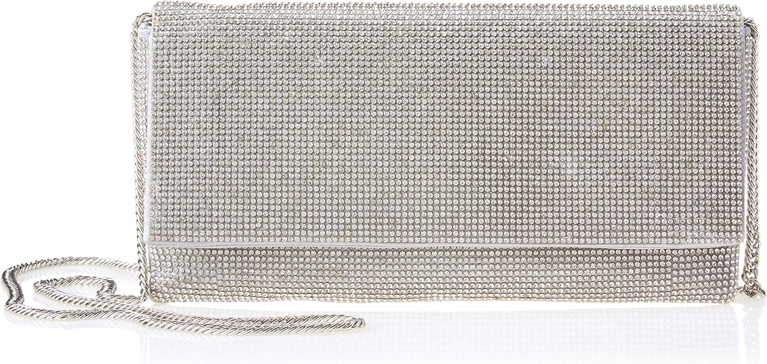 steve madden silver clutch