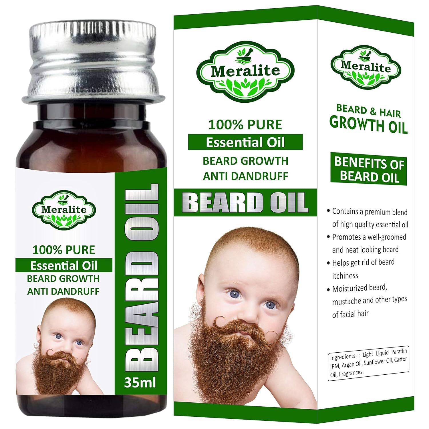 Meralite Smoothening Beard Growth Oil For Men Hair Oil 35 Ml
