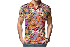 Mens 70s Golf Shirts for Men,Funny Golf Shirts for Men Short Sleeve,Mens 70s Shirt 70s Outfits for Men