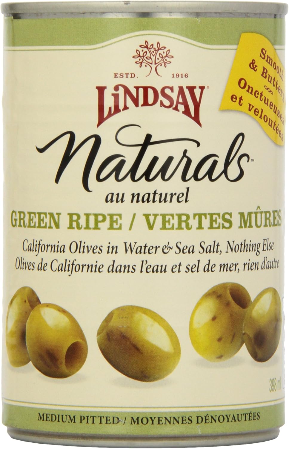Lindsay Olives Green Ripe Medium Olives, 398 ml Amazon.ca Grocery