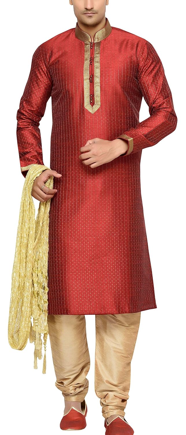 indian poshakh men's silk sherwani