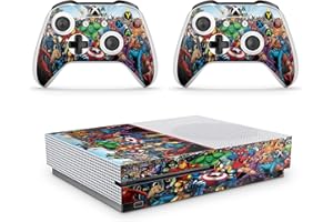 GIZMOZ N GADGETZ Superhero Skins for Xbox One S XBS Console Decal Vinal Sticker + 2 Controller Set