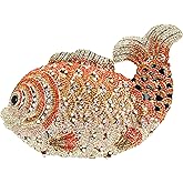 Tngan Women Mini Fish Clutch Luxury Rhinestones Purse Sparkling Banquet Handbag Wedding Party Clutch Bag