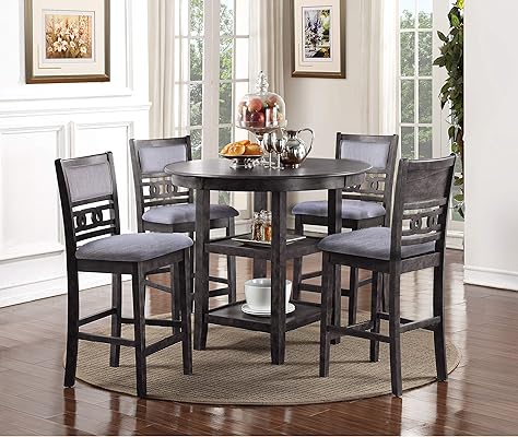 New Classic Furniture Gia Counter Dining Set, Gray