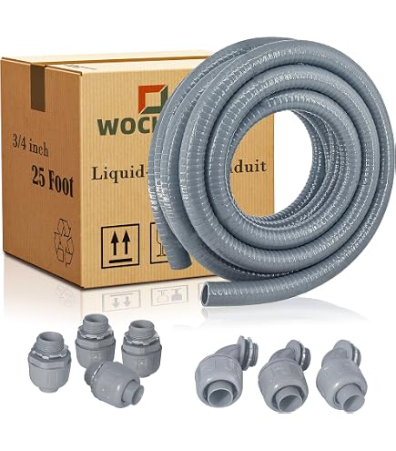 ACDC 30 Ft 6 AWG THHN THWN Stranded Copper Wire – Black, White, Red + 8 AWG Green – Nylon PVC Jacket