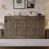 SOFTSEA Farmhouse Twin Size Murphy Bed with LED, Brown