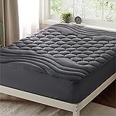 Bedsure Grey Twin XL Mattress Pad - Soft Mattress Topper for College Dorm Room Essentials, Extra Long Twin Bed Cover Protecto