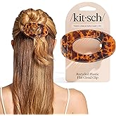 Kitsch Large Flat Claw Clips for Women - Stylish Flat Hair Clips for Women, Strong Hold for Thick & Fine Hair | Non-Slip for 