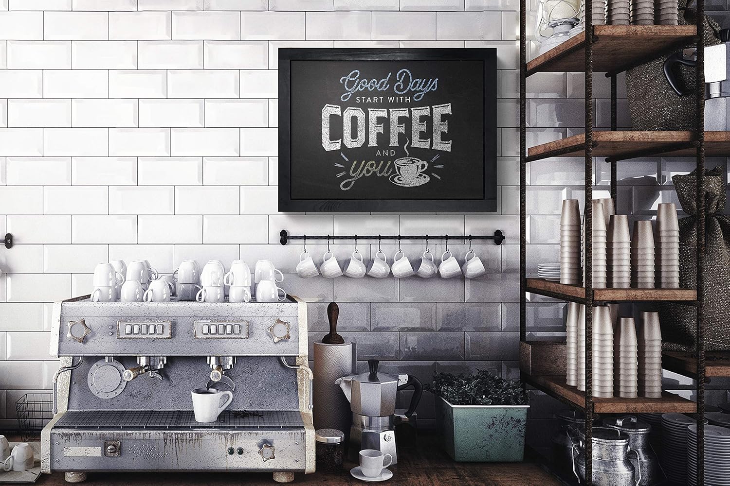 Chalkboard - Magnetic, Non-Porous - Vintage Decor - Chalk Board for Wedding, Kitchen, Bar, Restaurant, Menu & Home - Chalkboard Sign - Wall Mounted, Framed Chalkboard - Black (18" x 24") : Office Products