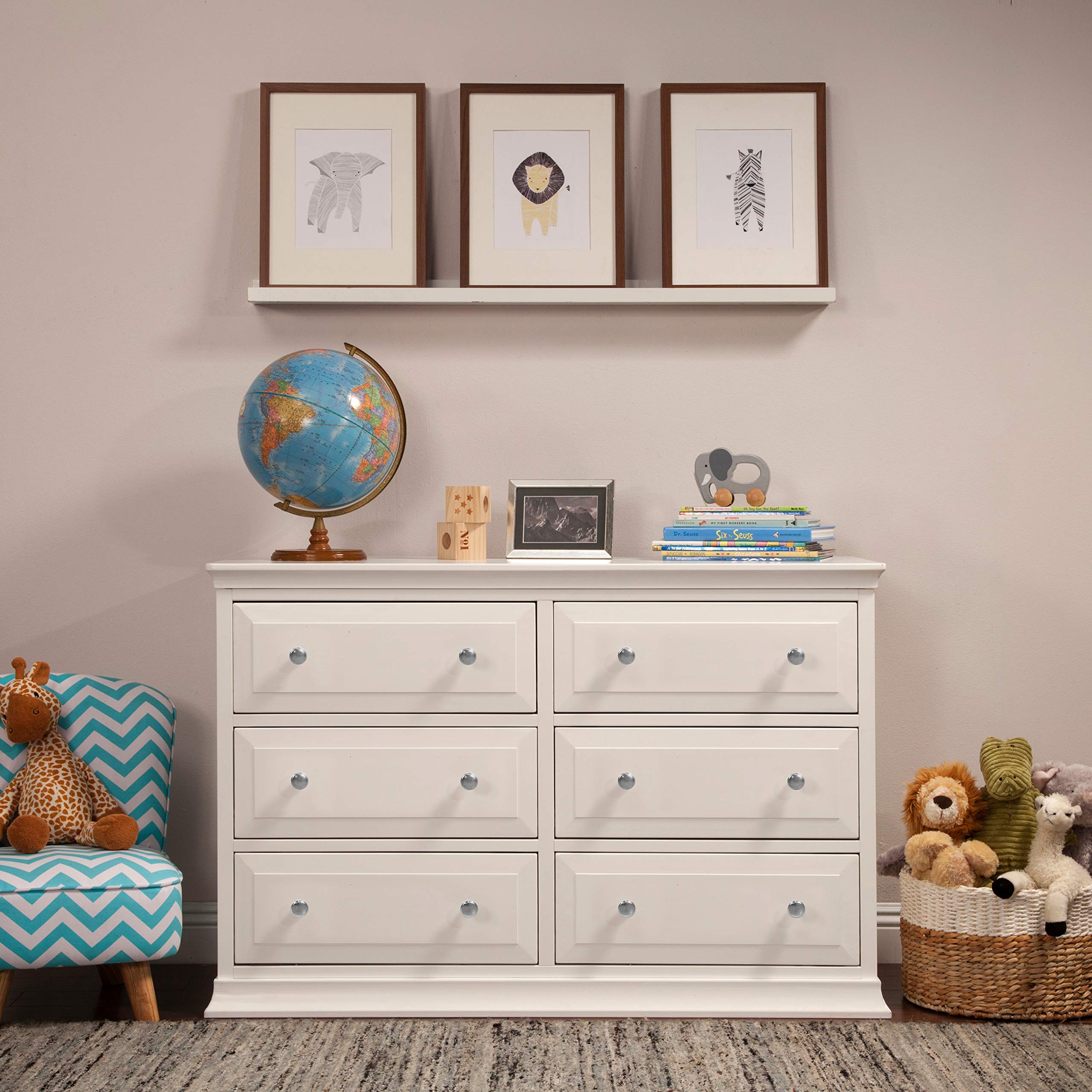 Davinci Signature 6-Drawer Double Dresser, White