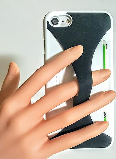 Amazon Co Jp Iphone8 アイフォン8 Iphone7 アイフォン7 ポケモンgoに最適 Go Case ホワイト マットブラック ゴーケース カードホルダー付き スタンドスティック付き 片手で操作 プラスチックケース 家電 カメラ