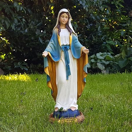Heiligenfigur Madonna Immaculata Miraculeuse Mutter Gottes Maria Statue Religion