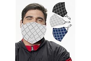 BLU HORN Face Mask from Medium size to 2XL (X-Large) Size with pocket for filter, adjustable loop and nose wire