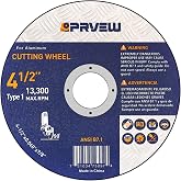 PRVEW 4.5 Inch Cut Off Wheels for Aluminum&amp;Other Soft Metals 50-Pack | 4 1/2"x0.04"x7/8" Aluminum Cutting Disc, Metal &amp; Stainless Steel Aggressive Cutting Wheel for Angle Grinder