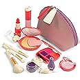 Litti Pritti Pretend Makeup for Girls - 11 Piece Play Makeup Set- Realistic Kids Makeup kit for Girl (Imitation - not Real)