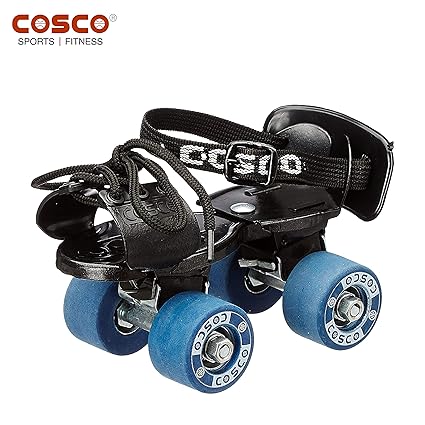 Cosco Tenacity Super Jr. (16.5-19.5 cm) Age Group (3-6 Years) Quad Roller Skates - Size 8-11 UK (Blue)